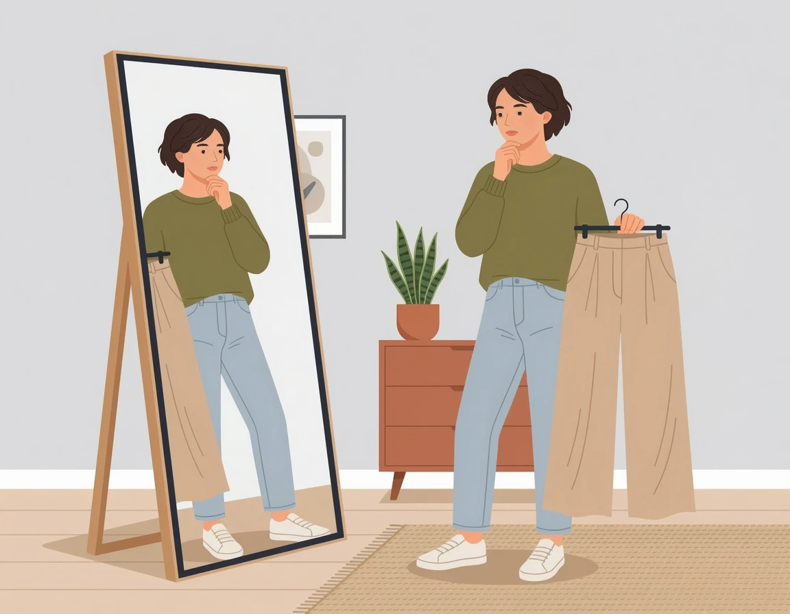 키작은 여자 와이드 슬랙스 코디: 하체비만 체형 커버 바지 추천