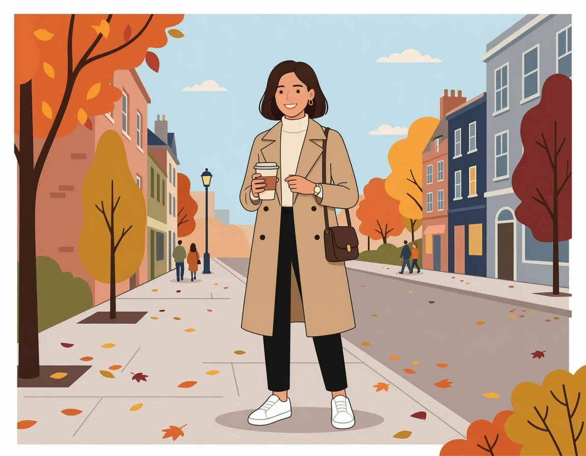 일교차 큰 날 옷차림: 가을 트렌치코트 이너 추천 및 코디