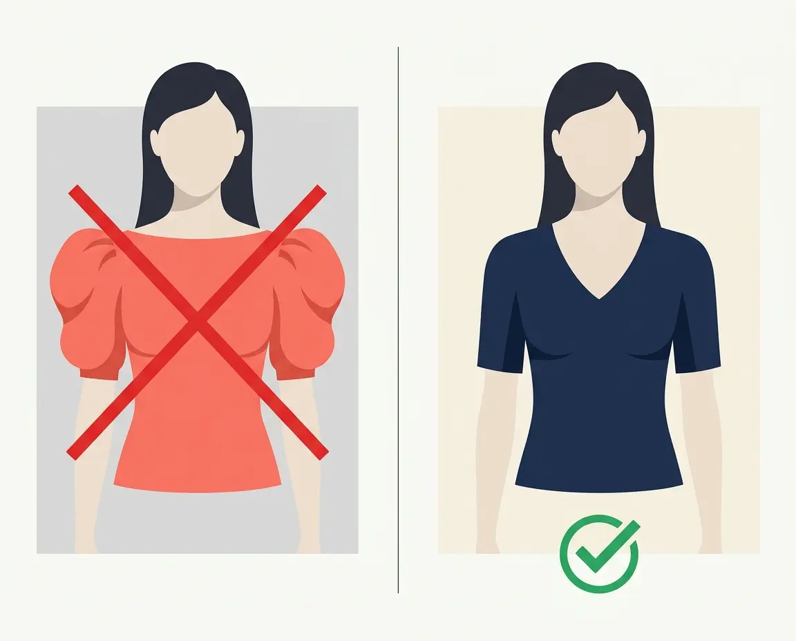 어깨가 부각되는 보트넥과 퍼프 소매 디자인 일러스트